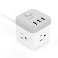 TESSAN Cruise Power Strip with USB, Power Cube with 3 USB 3 AC Outlets, Mini Travel Power Strip with 5 Ft Travel Extension Cord, Desktop Charging Station for Home,Dorm Room,Office