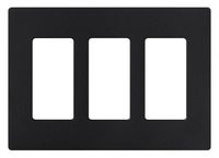 Lutron SC-3-MN Claro Three-gang Wallplate Midnight