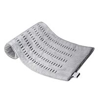 ZXU Electric King Size Heating Pad for Back Pain and Cramps Relief | Ultra Soft with 3 Temperature Settings,Auto-Off & Moist and Dry Therapy Hot Heated Pad | Gray,12"x24"