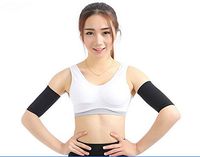 Black/Skin Arm Tattoo Cover Up Sleeve Elbow Brace Band Fat Burning UV Protection 1 PCS(Black, XL)