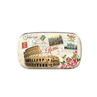 OH Fashion Contact Lens Case Souvenir Cities Designs Rome Portable Case Travel Kit Contacts Holder Container Soak with Mirror, 1 Pack.