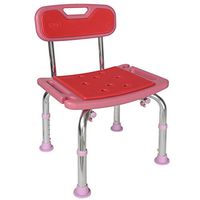 ZHAOYONGLI Bathing Aid for Bathroom Stool Bath Chair Shower Seat Safety Bathroom Elderly Aids Adjustable Positions (Color : Red)