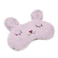 ZTL Cute Animal Eye Mask Soft Plush Sleep Masks for Women Girls Home Sleeping Traveling (Purple Rabbit)