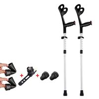 Fracture Crutches, Collapsible Crutches, Inconvenient Movements, Medical Crutches, Rehabilitation, Underarms, Telescopic, Squatting, Light, Elastic, Elbows, Arms, Walkers, Crutches,Gray