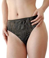 Women's Disposable Panties Black Brief Underwear (30 Count)