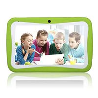 Kids Tablet, Google Android 7.1 Display 7", 8GB, w/Gel Case (Green)