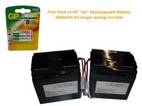 APC RBC11 Replacement for APC SU3000NET - Powerwarehouse 12V, 18Amp with FREE GP Rechargeable AA NiMH Battery