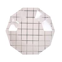 Meri Meri Silver Grid Plates (small)