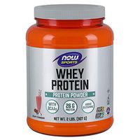 Now Sports Nutrition, Whey Protein, 26 G with BCAAs, Creamy Strawberry Powder, 2-Pound