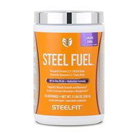 SteelFit Steel Fuel - Branched Chain Amino Acids - 5g BCAA Blend - Muscle Recovery and Endurance Powder - Added Hydration with Coconut Water Powder - Sugar Free - Vegan - Grape Soda - 30 Servings