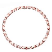 AKSONUS Gold Plated Magnetic Therapy Link Chain Necklace Mens Womens Stainless Steel Germanium Energy Health Necklace for Neck Arthritis Headaches Shoulder Pain Relief Jewelry (Rose Gold)