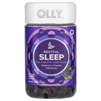 OLLY Restful Sleep Gummy Supplement with Melatonin & L-Theanine Chamomile, BlackBerry Zen, (50 Day Supply) Supports a Healthy Sleep Cycle* (Packaging May Vary) (100 Gummies)