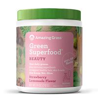 Amazing Grass Green Superfood Beauty: Greens Powder with Biotin & Collagen Supporting Superfoods, Strawberry Lemonade, 30 Servings