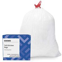 Amazon Brand - Solimo Tall Kitchen Drawstring Trash Bags, 13 Gallon, 120 Count