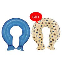 PVC Hot Cold Water Bottle Bag U Shaped 1400ML Winter Neck Hand Warmer Bag Hot Water Relaxing Heat/Cold Heating Bag (Color : Blue)