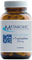 Metabolic Maintenance L-Tryptophan - 500 Milligrams Amino Acid, Mood + Sleep Support (60 Capsules)