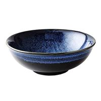 Bowl Creative Blue Ceramic Bowl Restaurant Ramen Bowl Large Soup Bowl Fruit Salad Bowl Japanese Style Tableware Noodle Bowl Household tableware, retro bowl