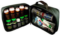 StarPlus2 Large Padded Locking Pill Bottle Organizer, Case, Carrier for Medications, Vitamins, and Medical Supplies - for Home Storage and Travel - Black (with TSA Approved Lock)