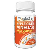 WonderSlim Apple Cider Vinegar Capsules - ACV Pills for Women & Men with Clinically Studied Capsimax Capaicin from Cayenne Pepper, GreenSelect Green Tea Extract ECGC, Crominex 3+ Chromium - 30 Count