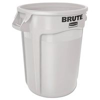 RCP2610WHI Round Brute Container, Plastic, 10 gal, White