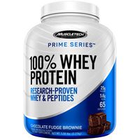 MuscleTech Prime Series 100% Whey Protein Powder, 25g Premium Protein, Research Proven Whey & Peptides for Faster Absorption, Chocolate, 66 Servings (5.0lbs) - Amazon Exclusive