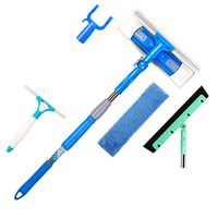 Squeegee Window Cleaning Squeegee Shower Wiper Telescopic Rotatable For Floor Mirror Car Window Glass Cleaner bule (Color : B)