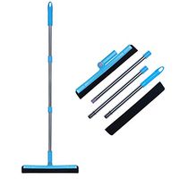 49 Inch EVA Floor Squeegee Lengthen Adjustable Floor Wiper with Removable Handle Household Broom Cleaning Squeegee for Glass/Floor/Hair/Fur/Dust/Bathroom/Carport