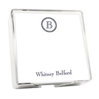 Personalized Crest Memo Square with Holder