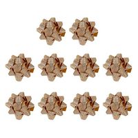 YeahiBaby Gift Bows Ribbon Knot Adhesive Basket Bows for Wedding Gift Wrapping Car Decoration (Golden)