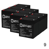 Mighty Max Battery ML5-12 - 12V 5AH Wheelchair Medical Mobility Rechargeable SLA AGM Battery - 9 Pack Brand Product