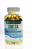 AHL Omega Seas - Omega 3 Fish Oil Supplement (60 Softgels 1000mg) Sea Harvested - Best Fish Oil Vitamins - Fatty Acids Dietary Supplement, Premium Omega 3, EPA 160mg, DHA 120mg, One a Day Pills