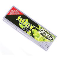 JUICY JAY'S FLAVORED PAPERS 1 1/4 32 LEAVES SUPERFINE GREENLEAF FLAVOR PACK OF 24