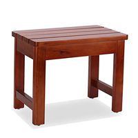 Bathroom stool Old Man Bath Stool Solid Wood Stool Children Pregnant (Color : Red, Size : 50x30x40cm)