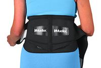 Mueller Lumbar Support Back Brace with Removable Pad, Black S/M