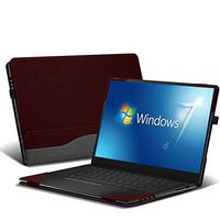 Heycase  Compatible with Lenovo Yoga 730 15.6 inch Case, PU Leather Folio Stand Cover Compatible for Lenovo Yoga 730-15 Inch/HP Envy 15 Inch Tablet,Red