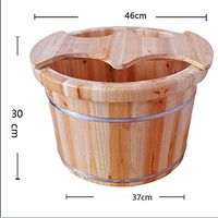QARYYQ Foot Bucket, Foot Tub, Wooden Foot Bucket, Foot Massage Foot Bath Foot tub