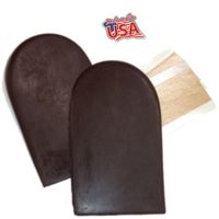 BML Biomechanical Heel Wedges, Pair (Large, Brown [Soft])