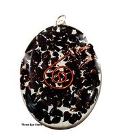 Arts Of Creation Electric Large Orgonite Necklace with Bionized Black Tourmaline Crystals Tested Cho Ku Rei Reiki Cell Phone Radiation Shield and EMF Protection Device –Negative Energy Transformer