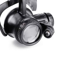 Reading Magnifier Head-Mounted with LED Magnifier, HD 5X10X20X25X Multi-mesh Conversion, Suitable for Machining, Electronic Repair Jewelry Identification, Hand-Carved Ornamental Inspection