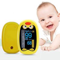 Fingertip Oxygen Monitor, GadgetMarket Pediatric SpO2 Blood Oxygen Saturation Monitor | Heart Rate Monitor | for 1-12 Years Old Children | Digital Auto Rotating OLED Screen