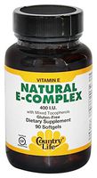 Country Life - Natural Vitamin E-Complex - 400 IU with Mixed Tocopherols - 90 Softgels