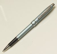 Cross Stratford Satin Blue Rollerball Pen - AT0175DC-5