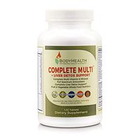 Bodyhealth Complete Multi + Liver Detox Support, Full Spectrum Antioxidant Multivitamins with 16 Whole Foods Organic Fruits Vegetables Concentrates, Vitamin & Minerals (120 Tablets)