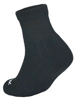 Ecosox Bamboo Viscose Diabetic Non-Binding Quarter Socks. Perfect for Sensitive Skin & Other Diabetic Conditions (Large- Black) 018-1