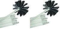 Deflecto Dryer Duct Cleaning Kit, Lint Remover, Extends Up to 12 Feet, Synthetic Brush Head, Use with or Without a Power Drill (Pack of 2)