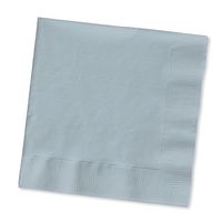 Creative Converting 803281B Touch of Color 2-Ply 50 Count Paper Beverage Napkins, Shimmering Silver