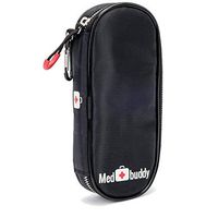 MedBuddy Medicine Case - Fits 2 EPIPEN, Allergy & Asthma meds, Auvi-Q, Inhalers, Peak Flow, Generic Benadryl, Nasal Spray, Eye Drops, Insulin, Vials & Syringes: (Black)
