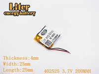3.7V 200mAh 402525 Lithium Polymer Ion Rechargeable Battery Lithium Polymer Li-Po Battery for MP4 GPS MP3 Bluetooth Stereo DIY Gift