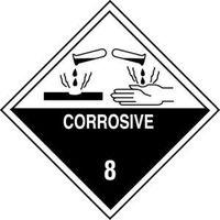 TapeCase"Corrosive" Label - 500 per Pack (1 Pack)