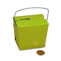Lime Green Paper Chinese Take Out Boxes 4" X 3 1/2" | Quantity: 24